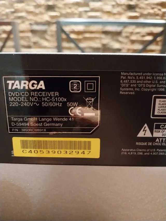 Home Cinema Targa 5.1 Negro/Gris