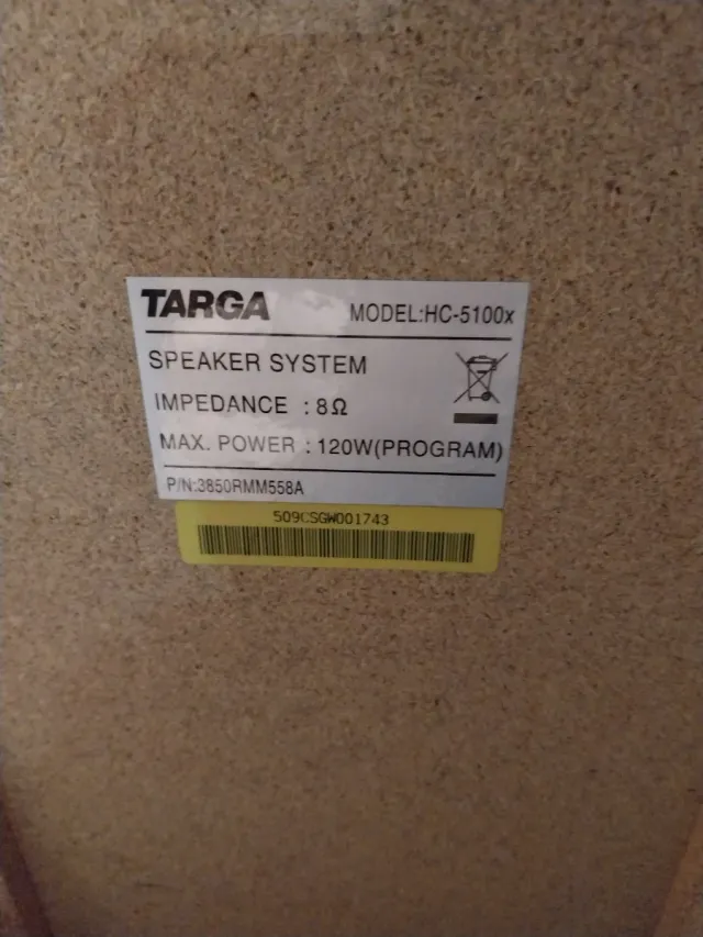 Home Cinema Targa 5.1 Negro/Gris