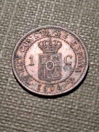 Moneda 1 Céntimo Alfonso XIII 1906