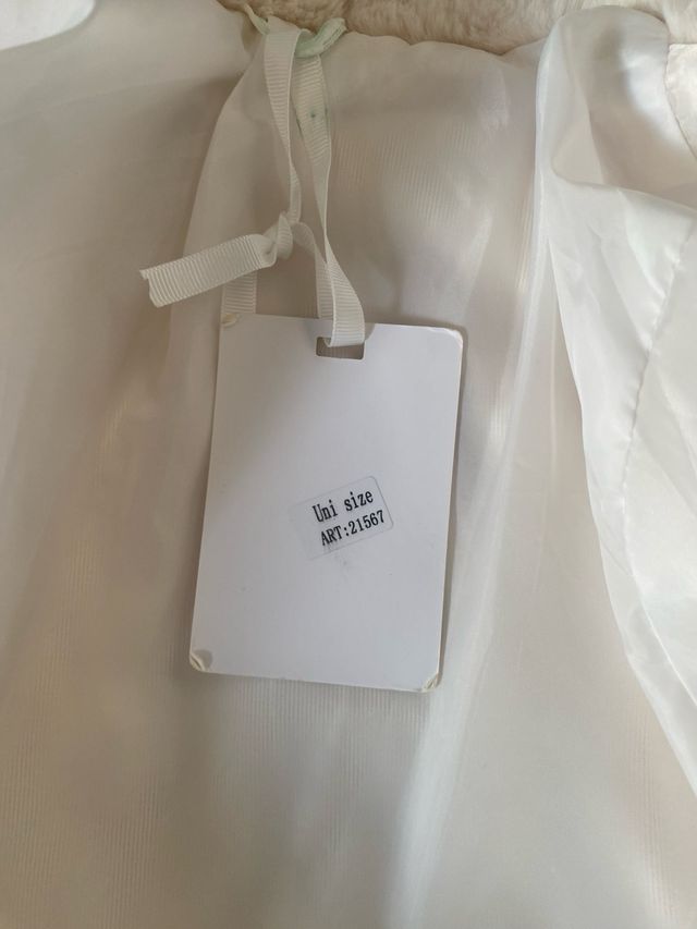 Chaqueta de pelo suave beige