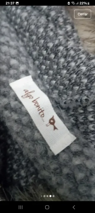 Abrigo lana con pelo talla L