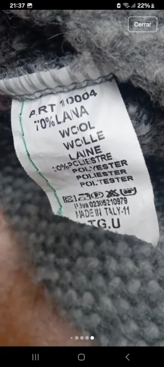 Abrigo lana con pelo talla L