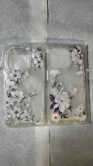 2 Fundas iPhone 15 Pro Flores