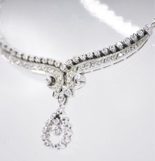 Collar Oro-Platino 1.95 Ct Diamantes Naturales