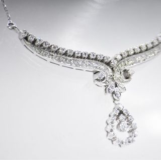 Collar Oro-Platino 1.95 Ct Diamantes Naturales