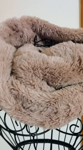 Sciarpa scaldacollo ad anello rosa polvere