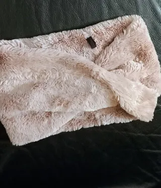 Sciarpa scaldacollo ad anello rosa polvere