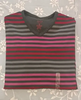 Camiseta de manga larga a rayas Celio Talla L