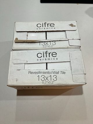 2 Cajas Azulejos Blancos Irregulares 13x13