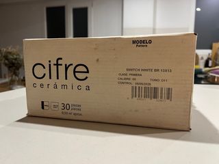 2 Cajas Azulejos Blancos Irregulares 13x13