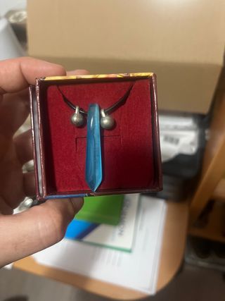 Collar Naruto Tsunade azul y plata