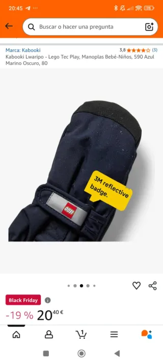 Manoplas Nieve Niño Lego Wear Azul