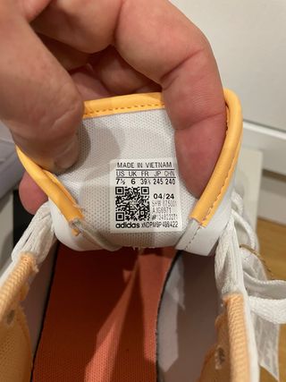 Zapatillas Adidas Hoops 3.0 Blancas Naranja