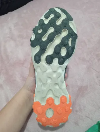 Zapatillas Nike React Gris y Naranja