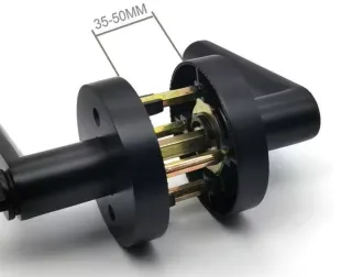 Maneta puerta interior con cerradura color PLATA