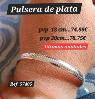 Pulsera plata Cristian Lay 18cm/20cm