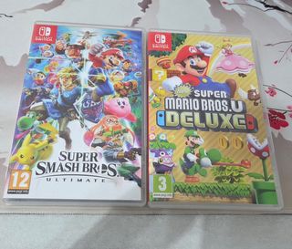 Juegos Super Smash Bros y Mario Bros u Deluxe