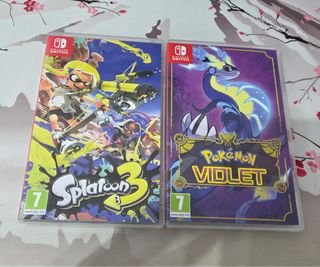 Nintendo Switch Juegos Splatoon 3 y Pokémon Violet