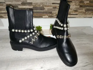 Botines Zara Piel Talla 41 Nuevos