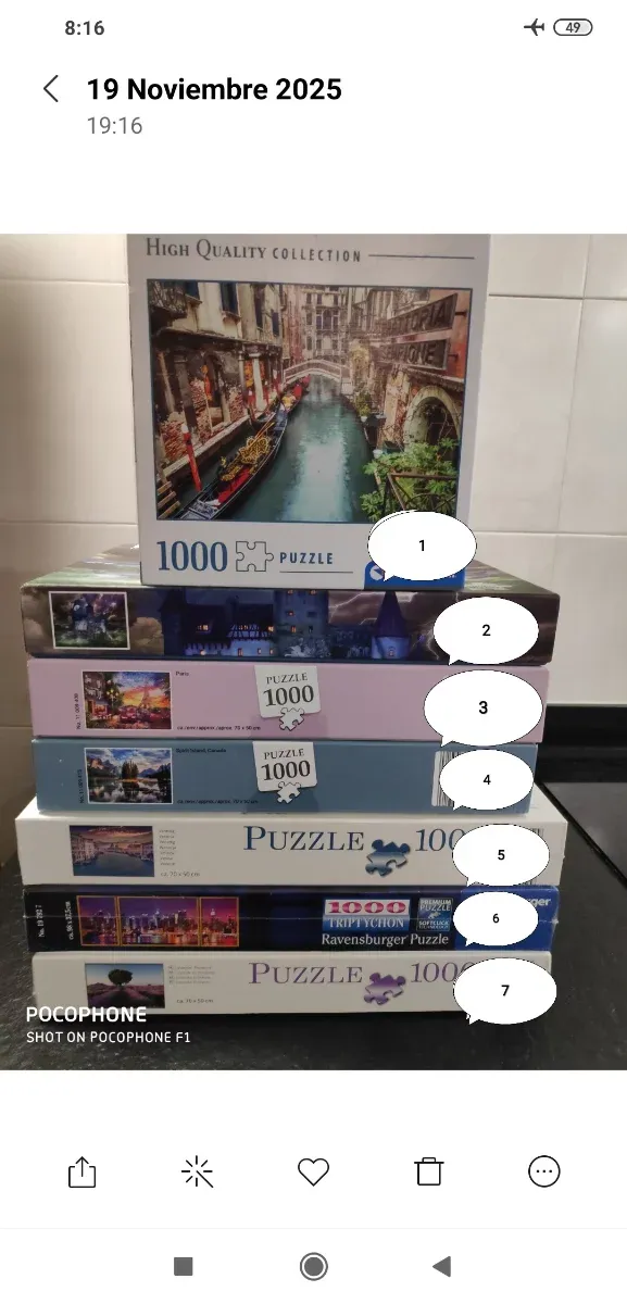 Puzzles 1000/1500 Piezas Educa