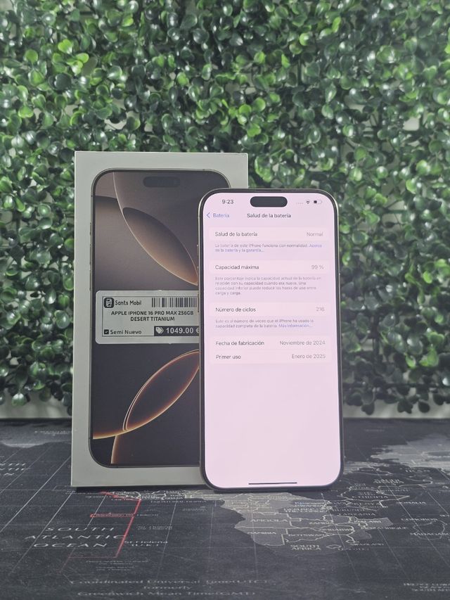 IPHONE 16 PRO MAX 256GB DESIERTO TIT SEMI NUEVO
