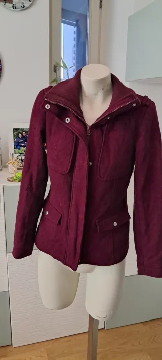Cappotto donna color prugna