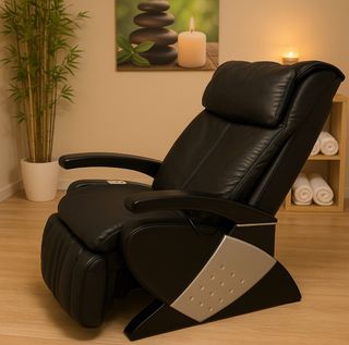 Sillón de masaje Keyton piel negra