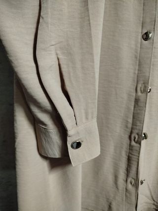 Camisa larga AMISU beige talla XXL