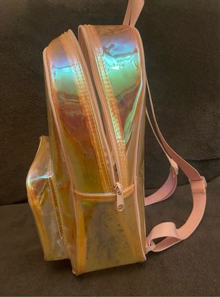 Mochila transparente iridiscente