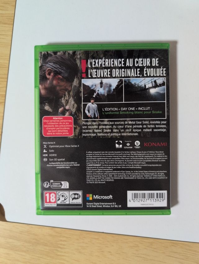 Metal Gear Delta Xbox Series X Portada Francesa