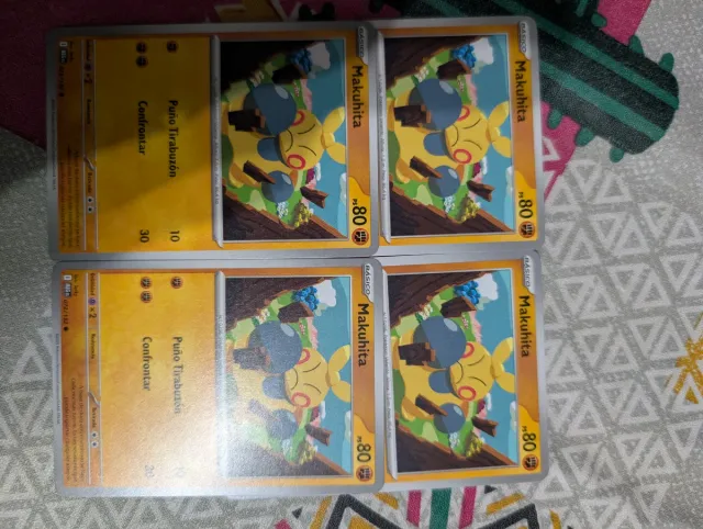 Set de 4 cartas Pokémon Makuhita