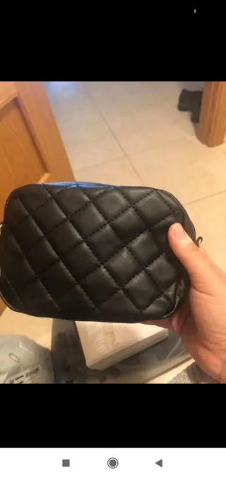 Bolso elegante beige y multicolor