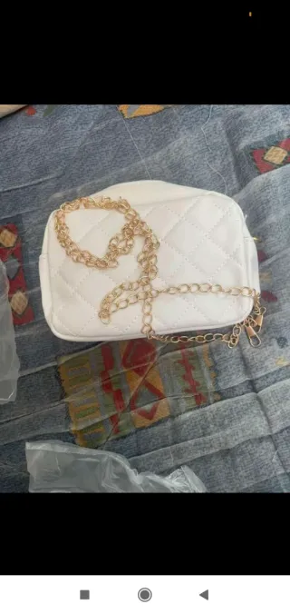 Bolso elegante beige y multicolor