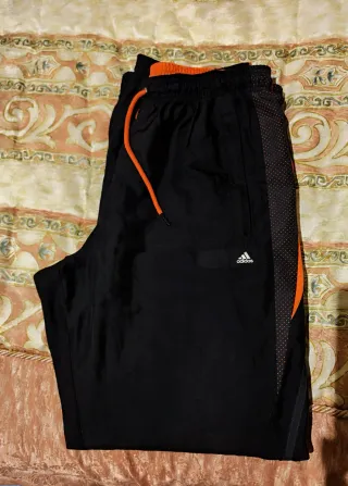 Pantalón Adidas Vintage Negro Naranja