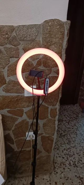 Aro de luz con trípode y soporte móvil 20 negociab