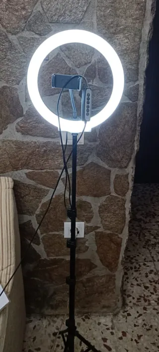 Aro de luz con trípode y soporte móvil 20 negociab