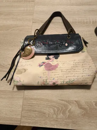 Bolso estampado bailarina y flores