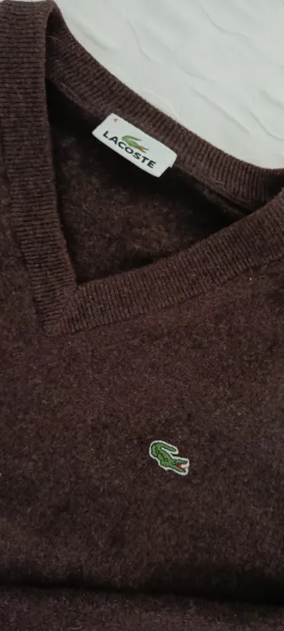 Jersey Lacoste Marrón V-Neck