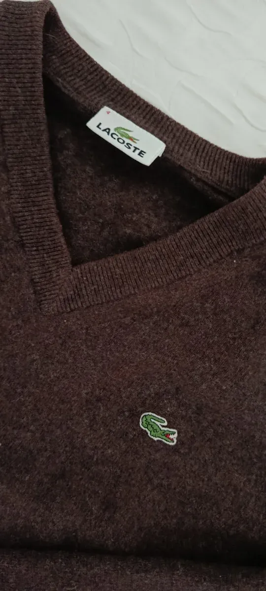 Jersey Lacoste Marrón V-Neck