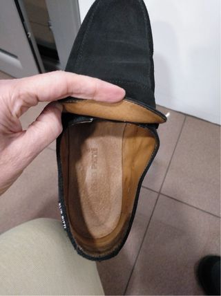 Mocasines mujer negros de ante