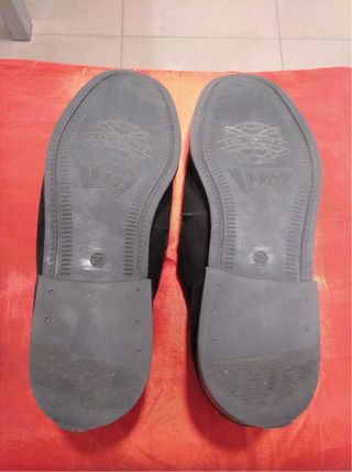 Mocasines mujer negros de ante