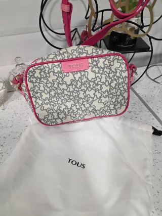 Bandolera Tous Rosa y Blanca