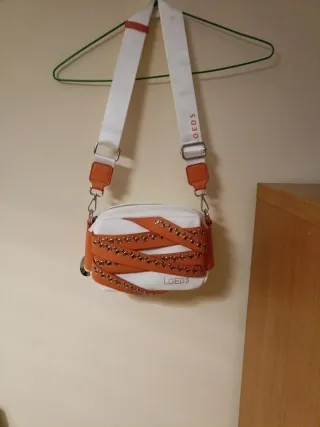Bolso LOEDS blanco y naranja