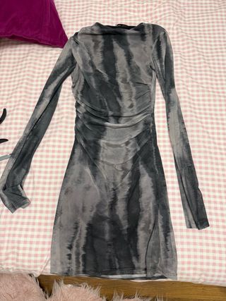 Vestido Bershka Tie-Dye Ruched