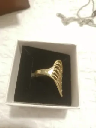 Anillo Acero Dorado