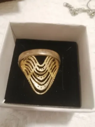 Anillo Acero Dorado