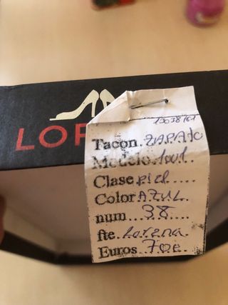 Zapatos de piel de color azul de Lorena