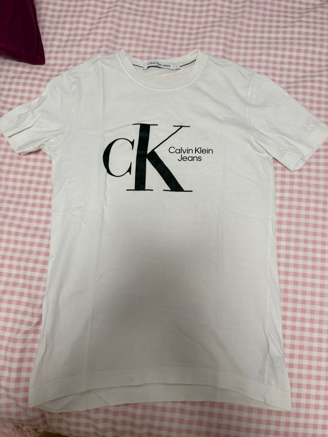 Camiseta Calvin Klein Blanca Logo CK Jeans