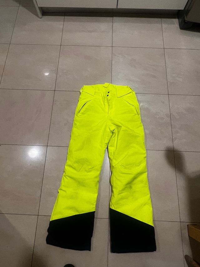 Pantalón de ski amarillo y negro niña