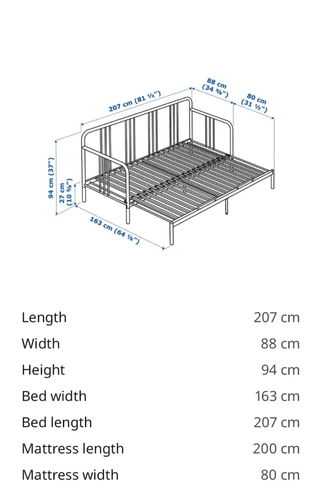 Sofá Cama IKEA Fyresdal 160x200